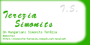 terezia simonits business card